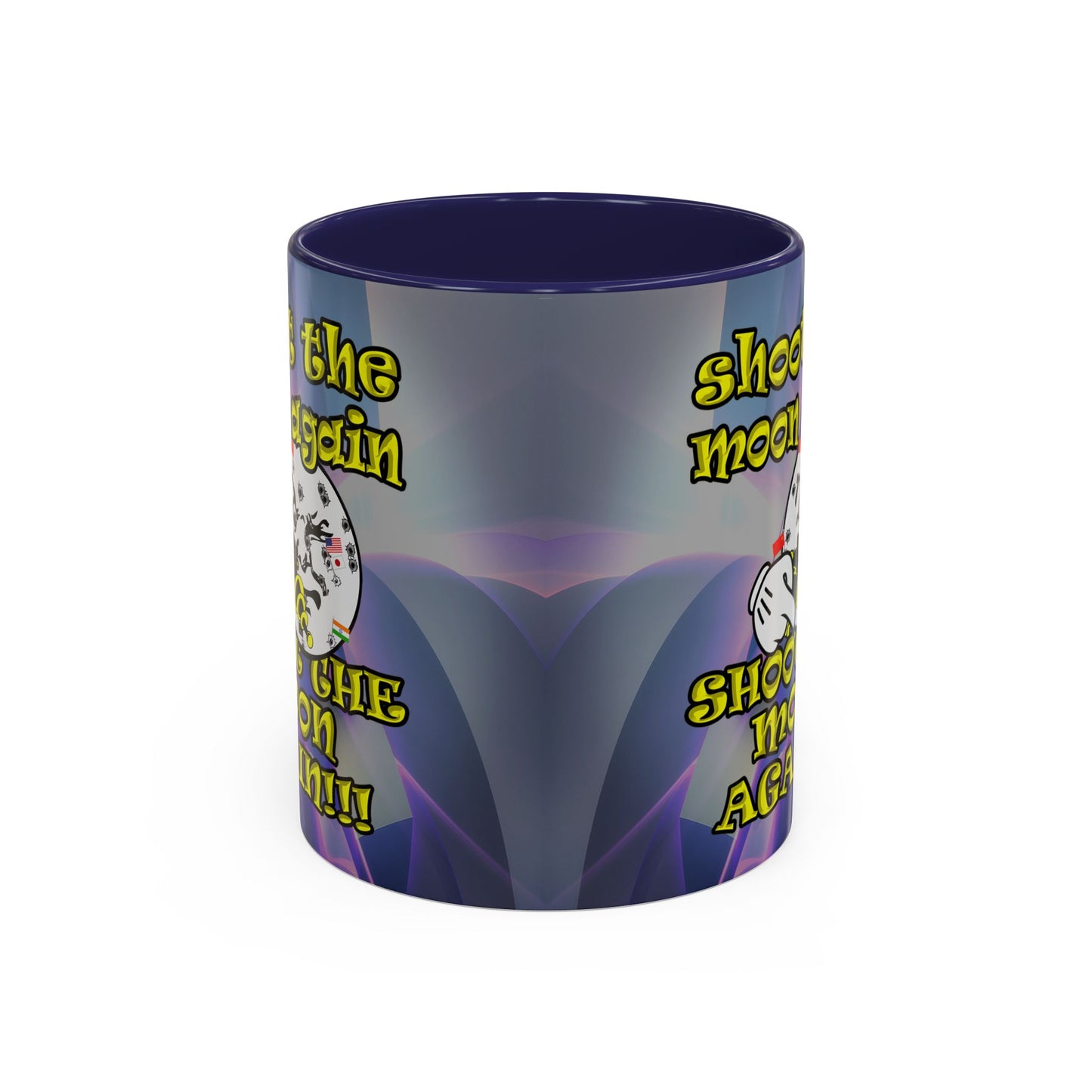 shoot the moon again - Accent Mug (grey-pink wave)
