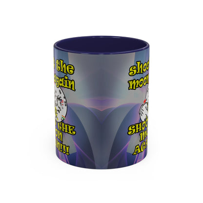 shoot the moon again - Accent Mug (grey-pink wave)