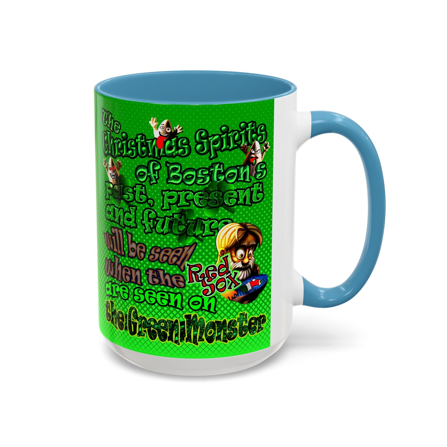 christmas spirits of boston - Accent Mug (logo green)