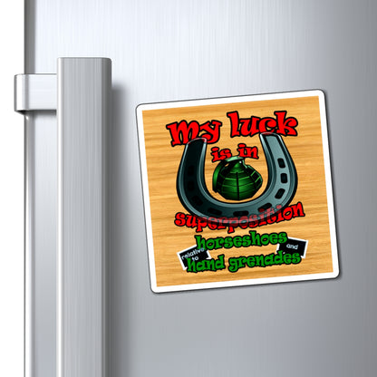 my luck - Magnets - (butterscotch wood finish)