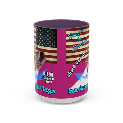shoot for the stars - Accent Mug (pink)