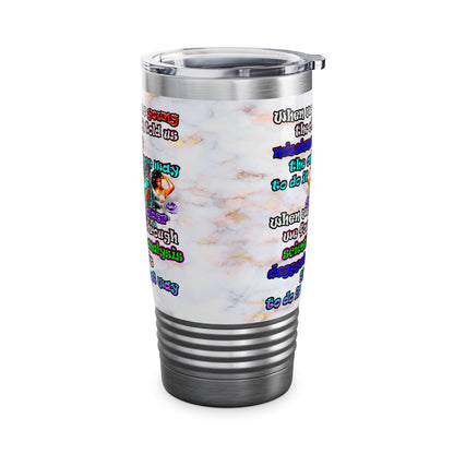 doggystyle - Ringneck Tumbler, 20oz (white marble)