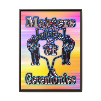 em cee squared - framed canvas art (color blur)