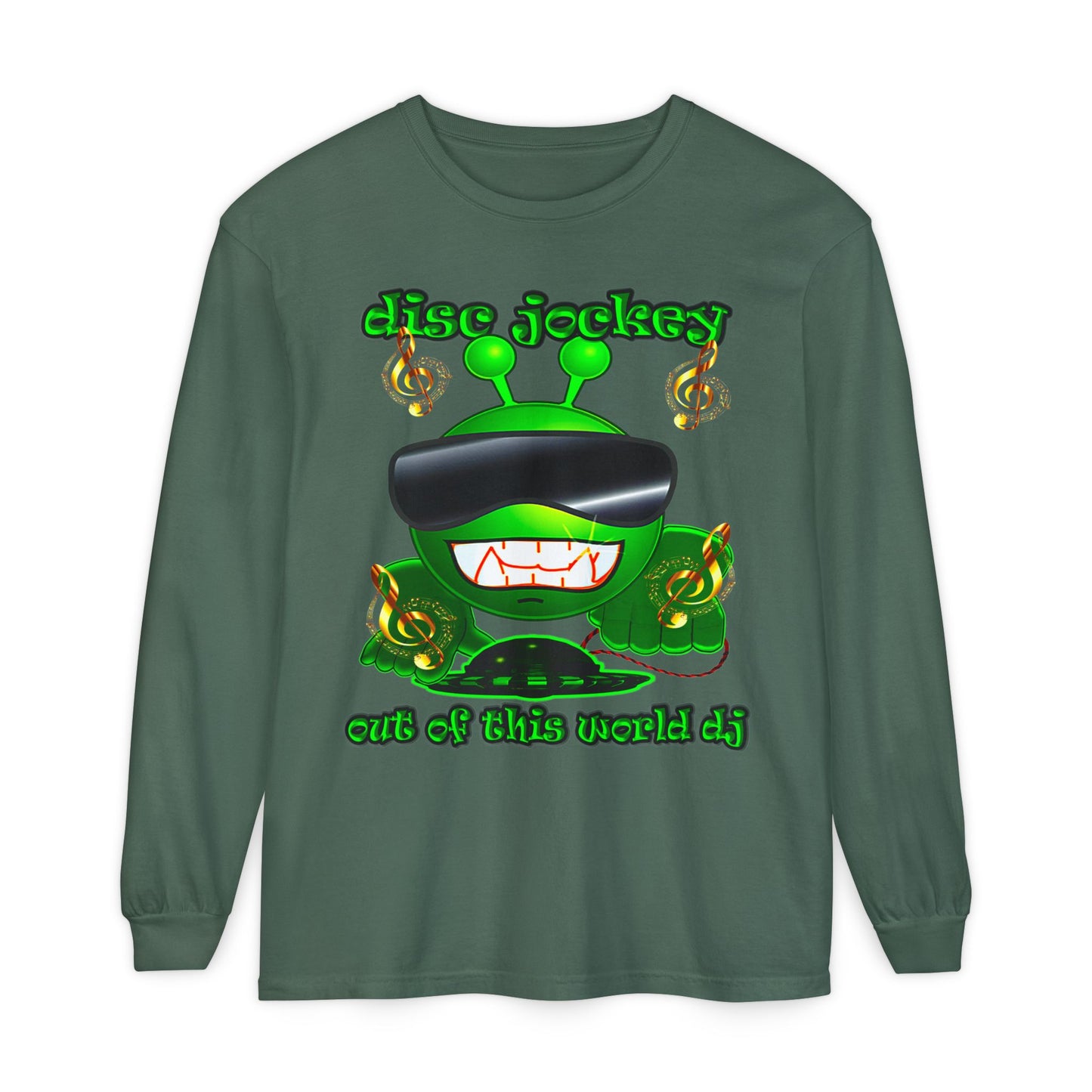 disc jockey - Unisex Garment-dyed Long Sleeve T-Shirt