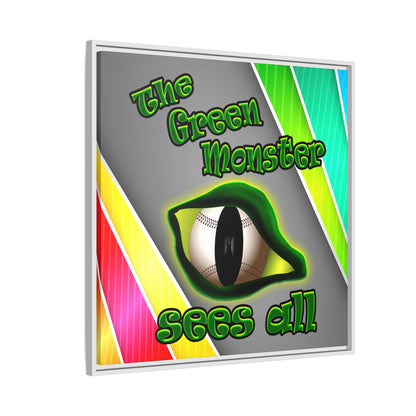 green monster - framed canvas art (rainbow split)