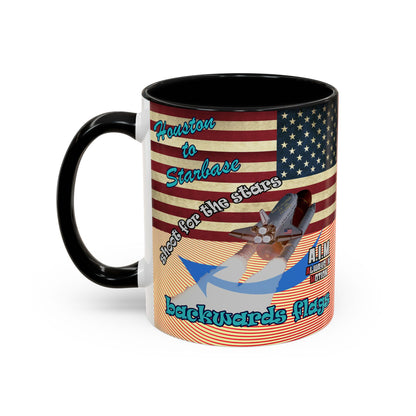 shoot for the stars - Accent Mug (yellow-orange wave)