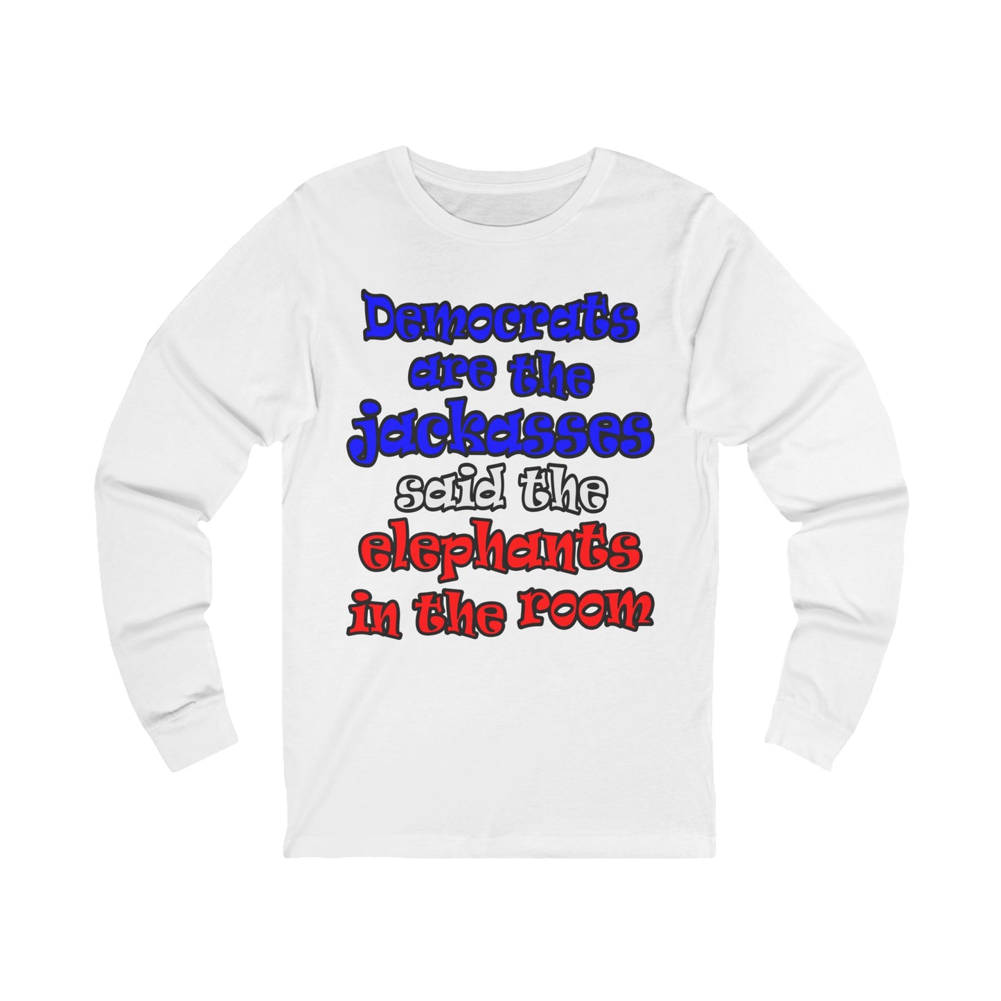 donkeys and elephants - Unisex Jersey Long Sleeve Tee