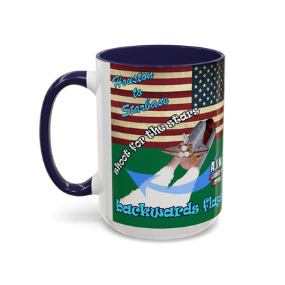 shoot for the stars - Accent Mug (dark green)