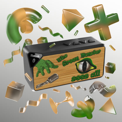 green monster - Jabba Bluetooth Speaker (butterscotch wood finish)