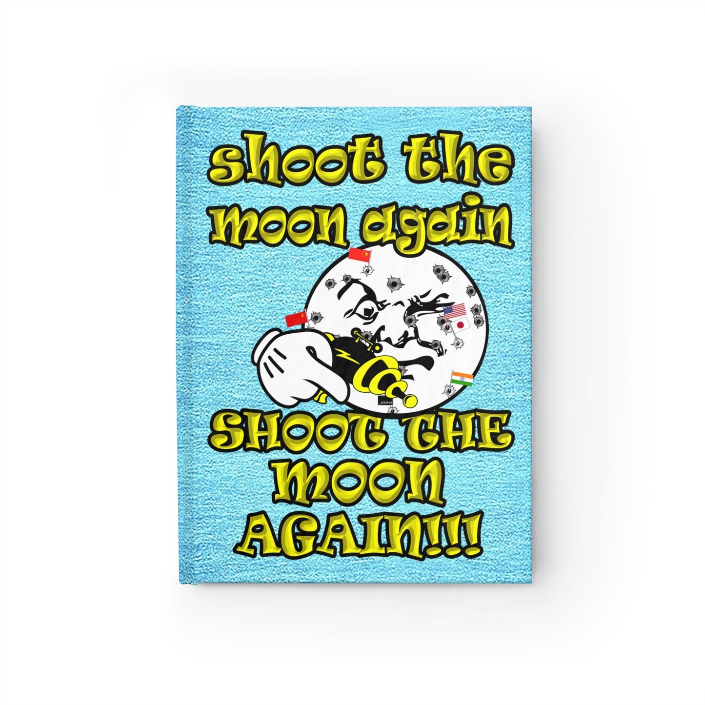 shoot the moon again - journal-lined (faded blue)