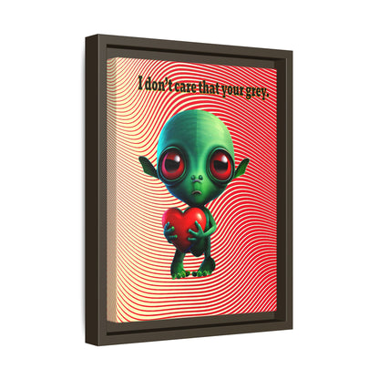 I don't care that your grey - framed canvas art (yellow-orange wave)