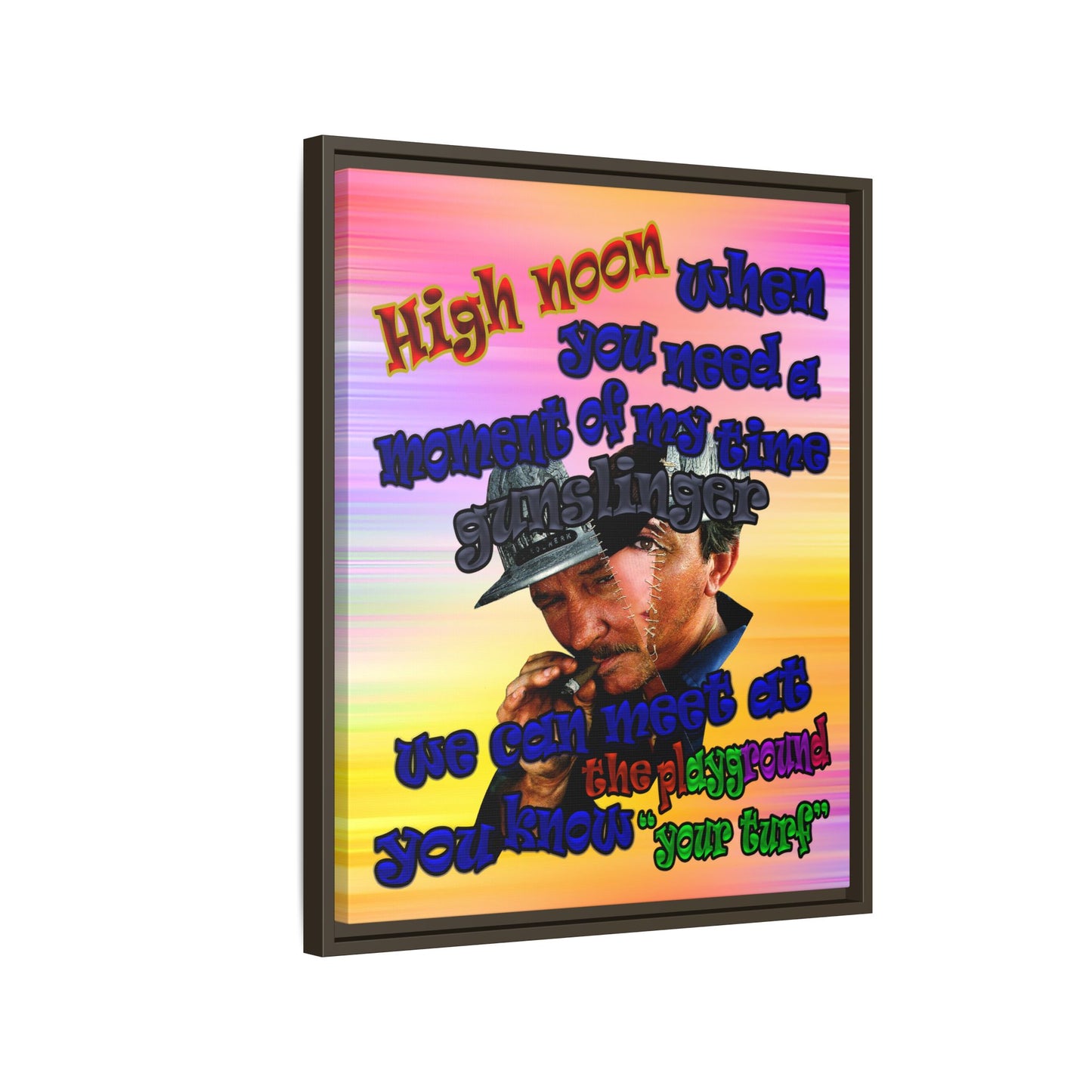 high noon - framed canvas art (color blur)