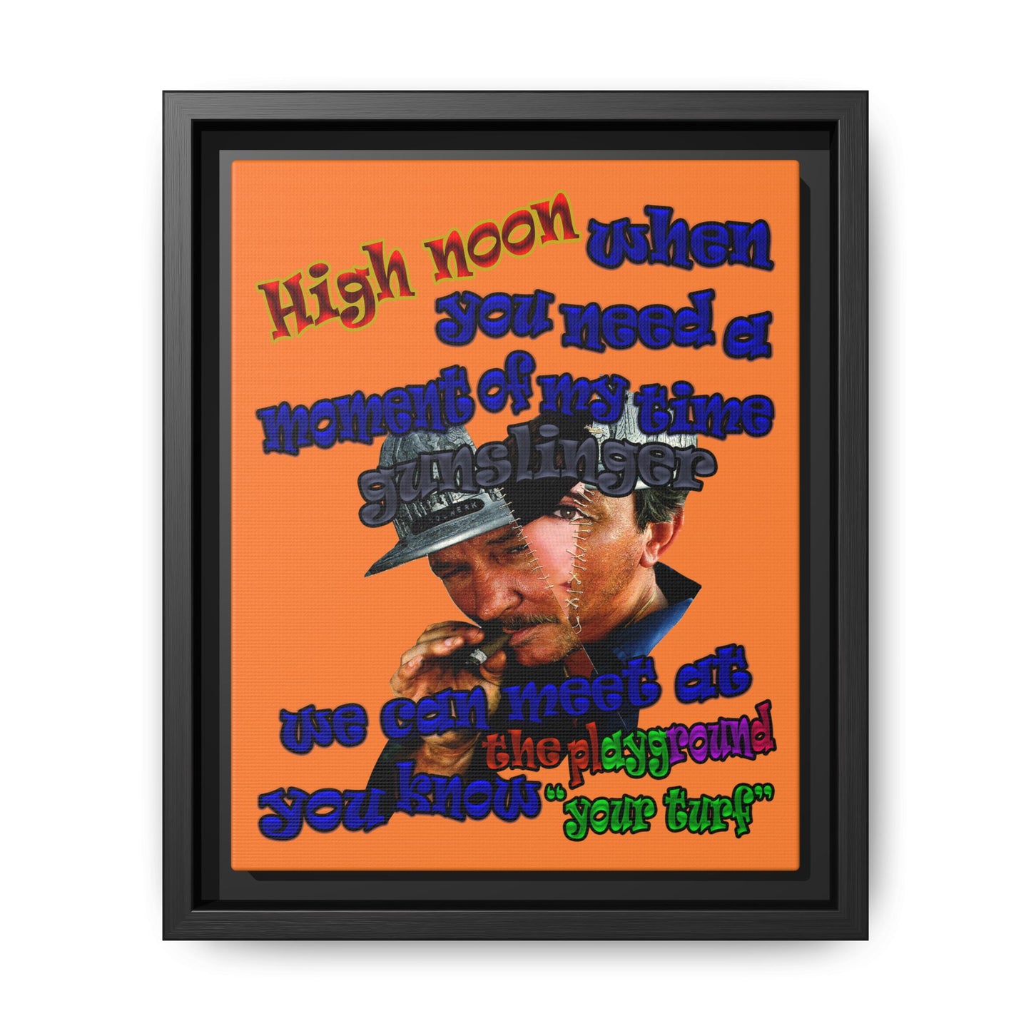 high noon - framed canvas art (crusta)