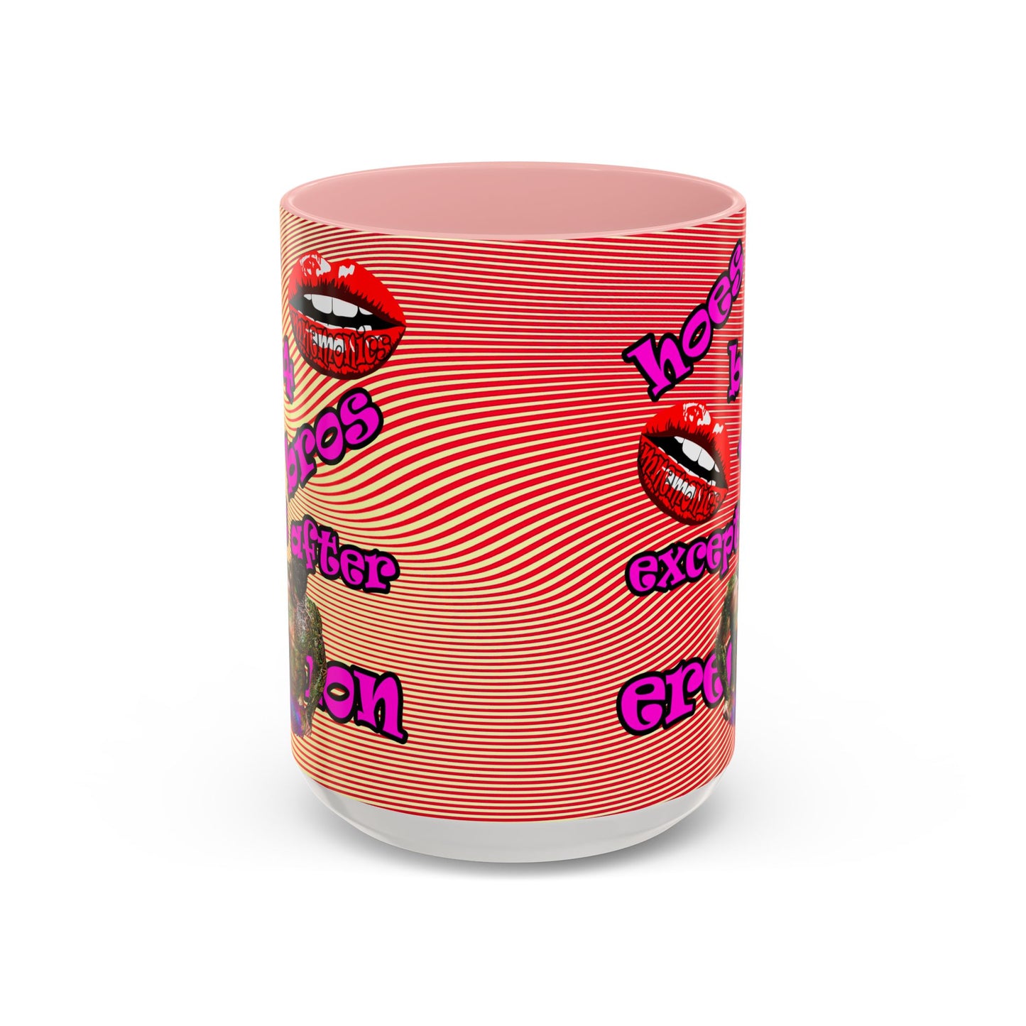 hoes b4 bros - Accent Mug (yellow-orange wave)