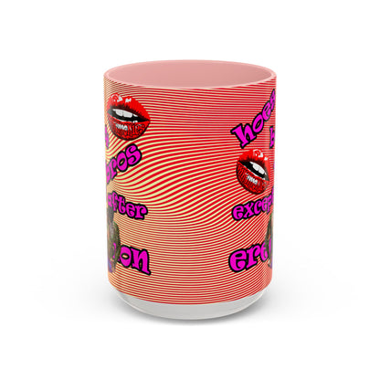 hoes b4 bros - Accent Mug (yellow-orange wave)