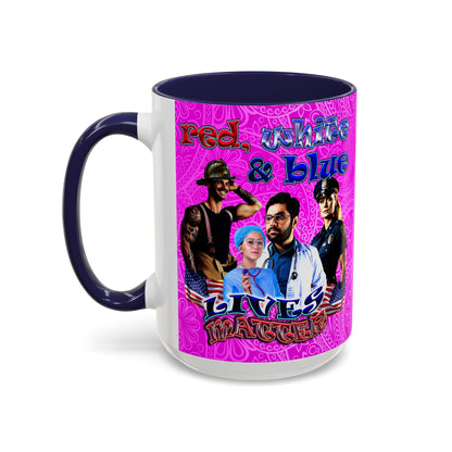 rw&b lives matter - Accent Mug (pink swirl)