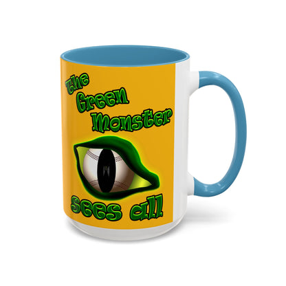 green monster - Accent Mug (yellow)