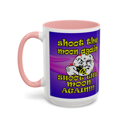 shoot the moon again - Accent Mug (purple-pink wave)
