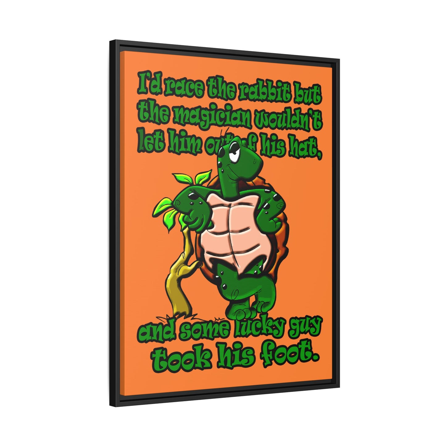 turtle race - framed canvas art (crusta)