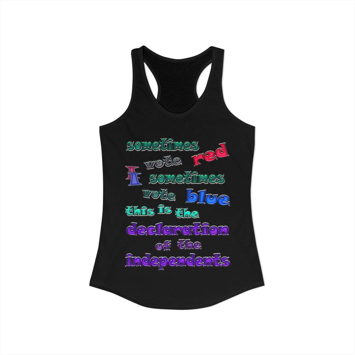 declaration of the independents - Women's Ideal Racerback Tank