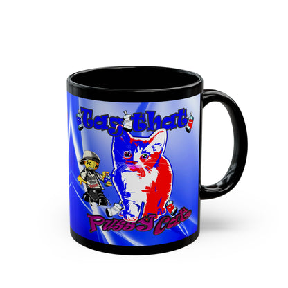 tag that - Black Mug (blue-white wave)