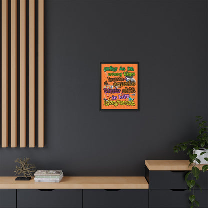 the bum's shit - framed canvas art (crusta)