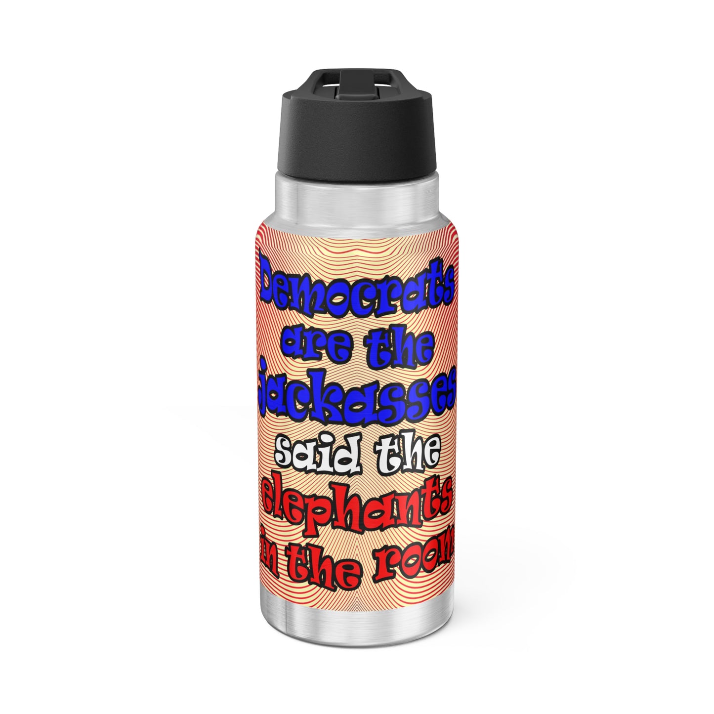 donkeys and elephants - Gator Tumbler, 32oz  (yellow-orange wave)