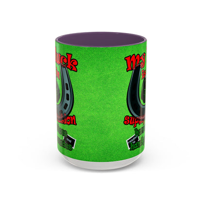 my luck - Accent Mug (green turf)