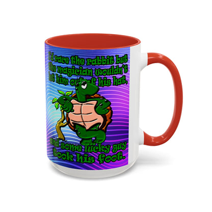 turtle race - Accent Mug (purple wave)