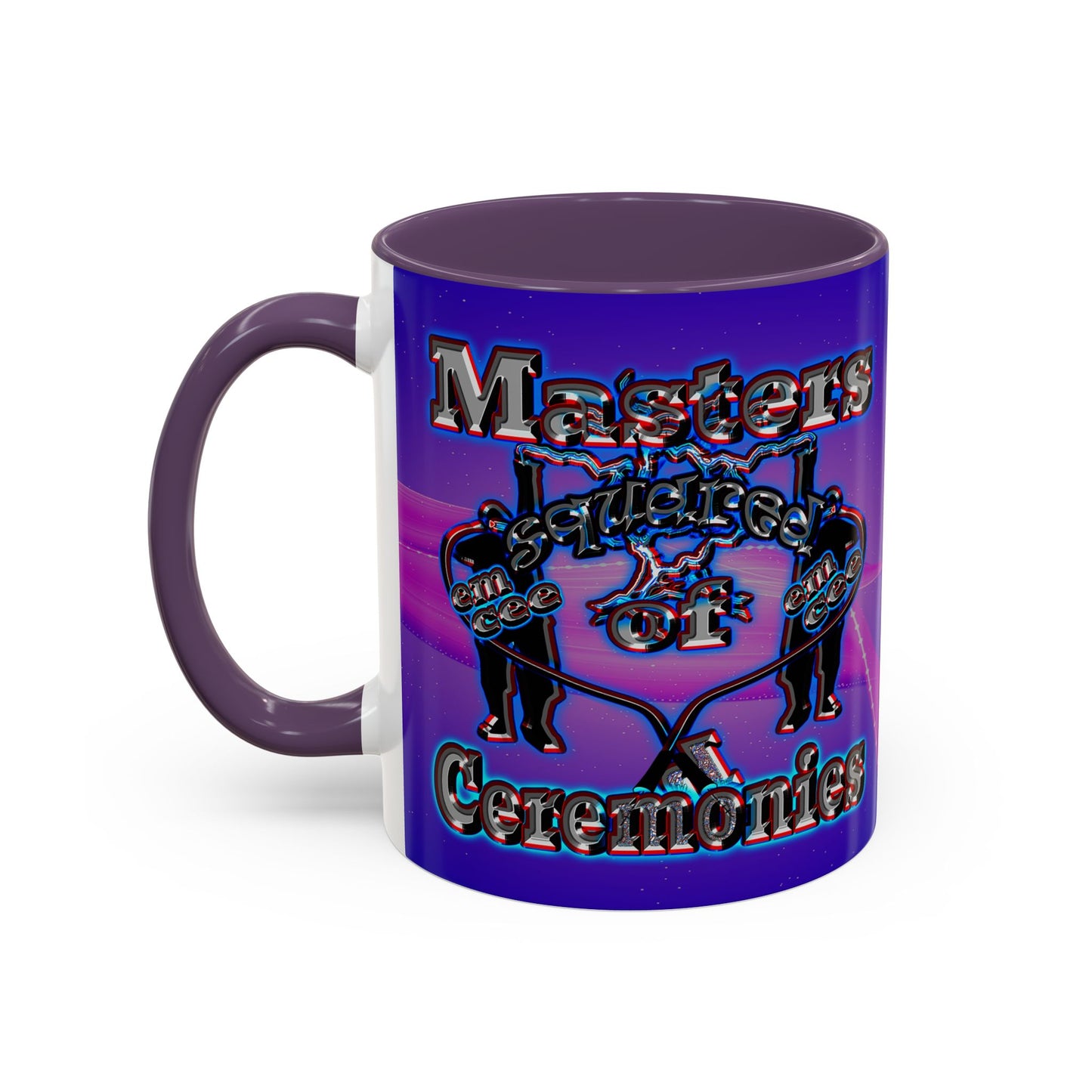em cee squared - Accent Mug (purple-pink wave)