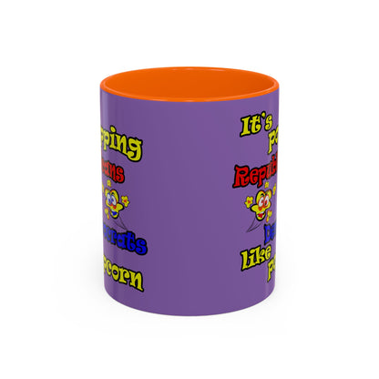 popping like popcorn - Accent Mug (light purple)