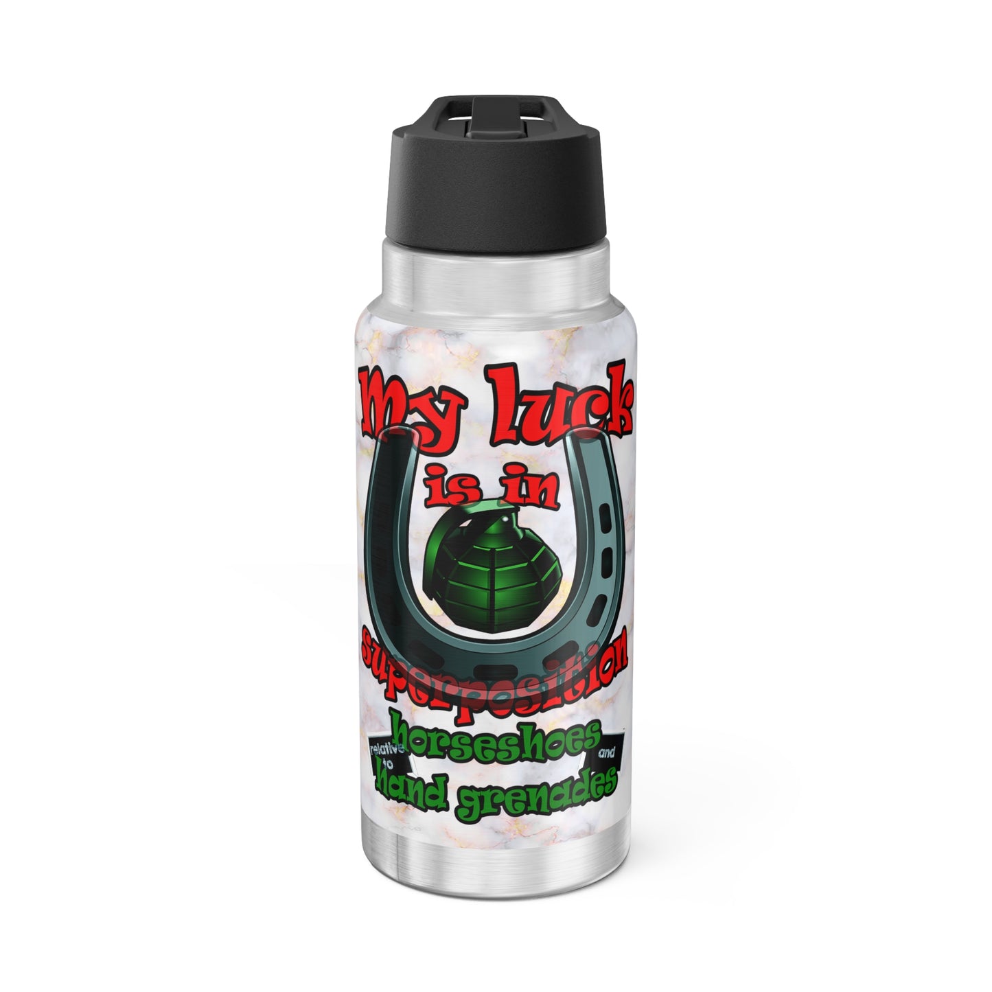 my luck - Gator Tumbler, 32oz  (white marble)