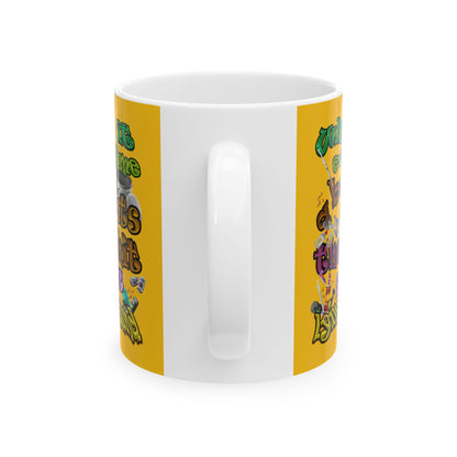 the bum's shit - White Mug (yellow)