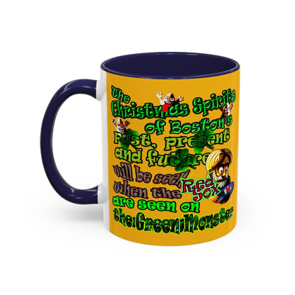 christmas spirits of boston - Accent Mug (yellow)