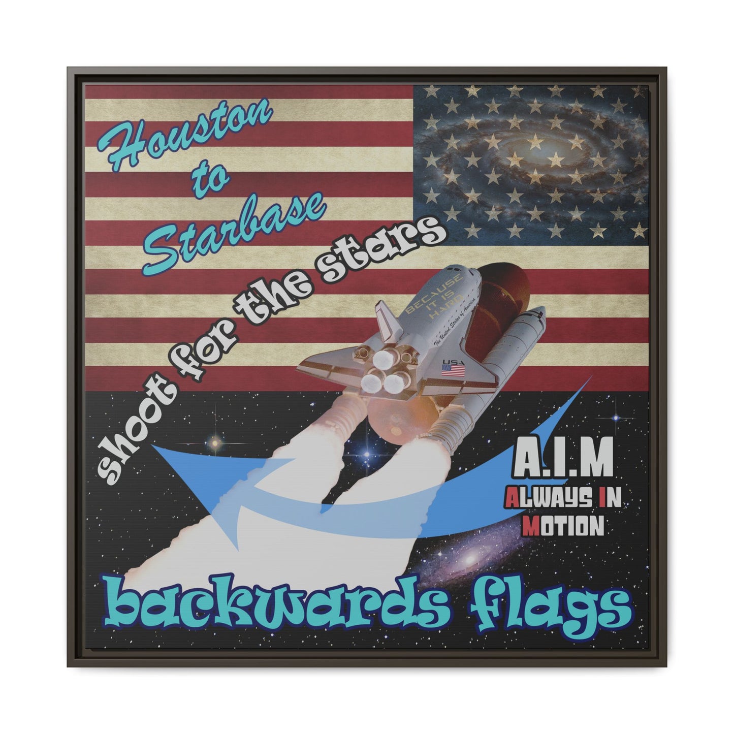 shoot for the stars - framed canvas art