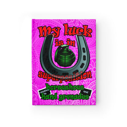 my luck - journal-blank (pink swirl)