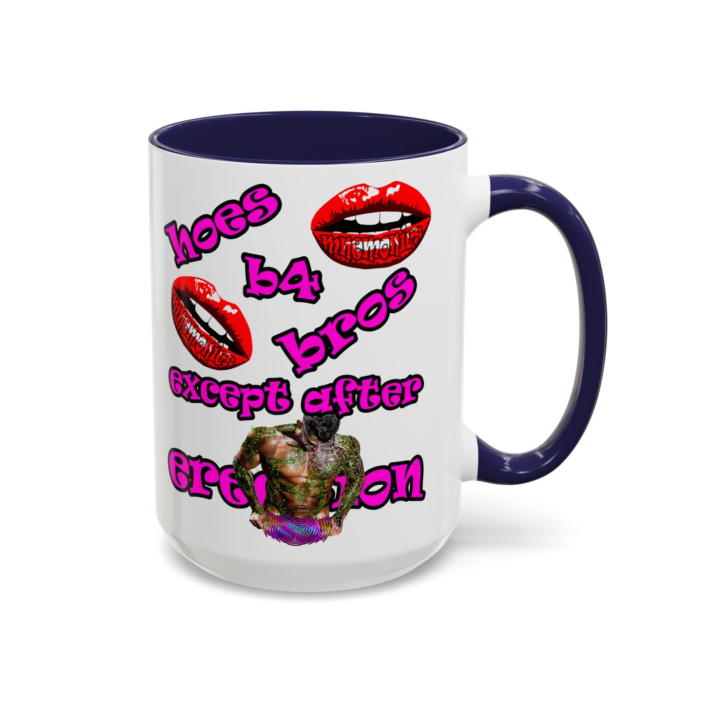 hoes b4 bros - Accent Mug (white)