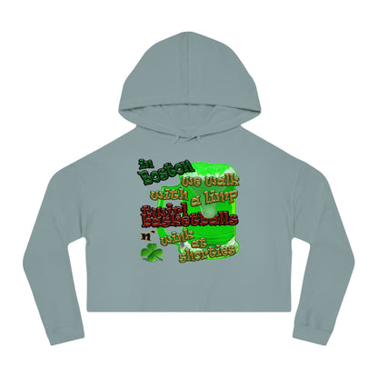 celtics logo - Women’s Cropped Hooded Sweatshirt