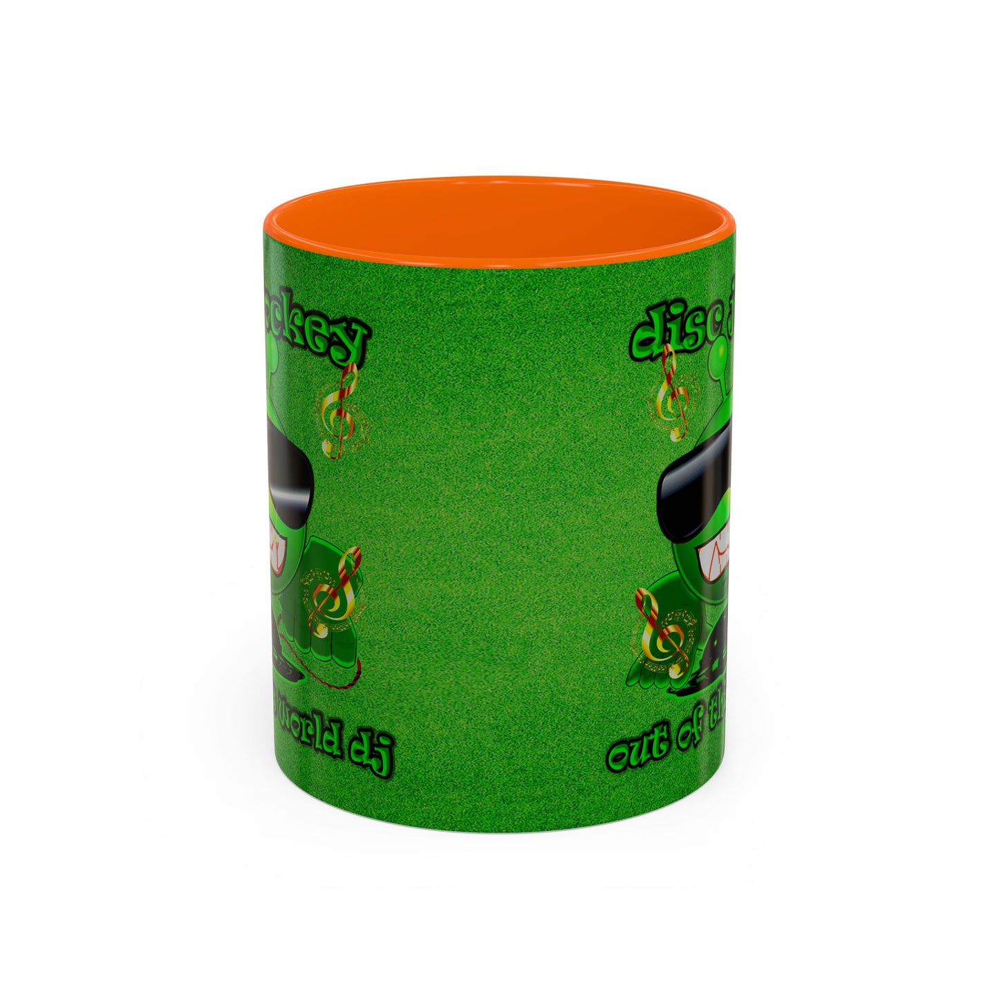 disc jockey - Accent Mug (green turf)
