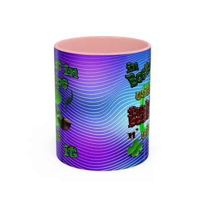 celtics logo - Accent Mug (purple wave)