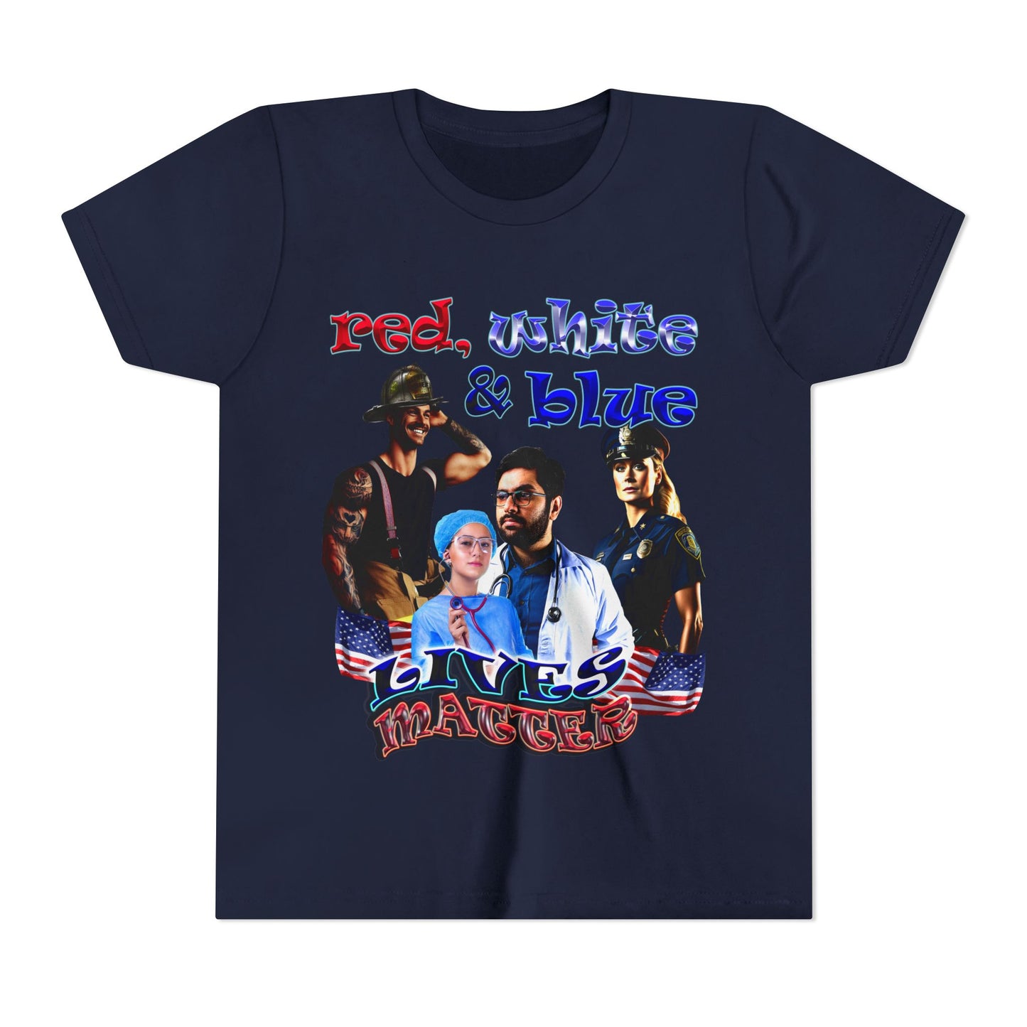 rw&b lives matter - Youth Short Sleeve Tee