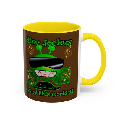 disc jockey - Accent Mug (brown)