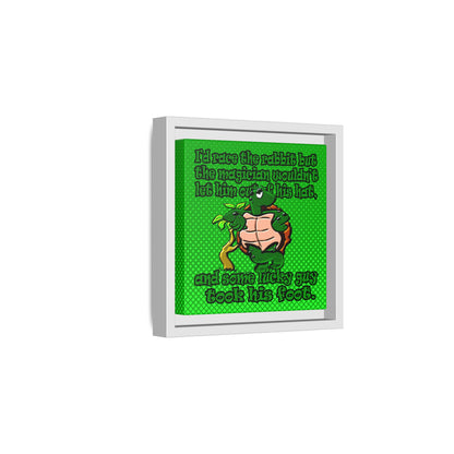 turtle race - framed canvas art (logo green)