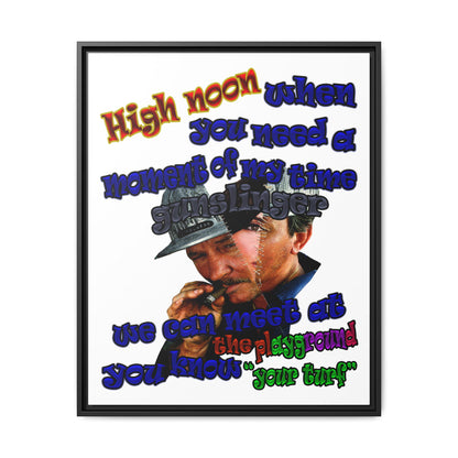 high noon - framed canvas art (white)