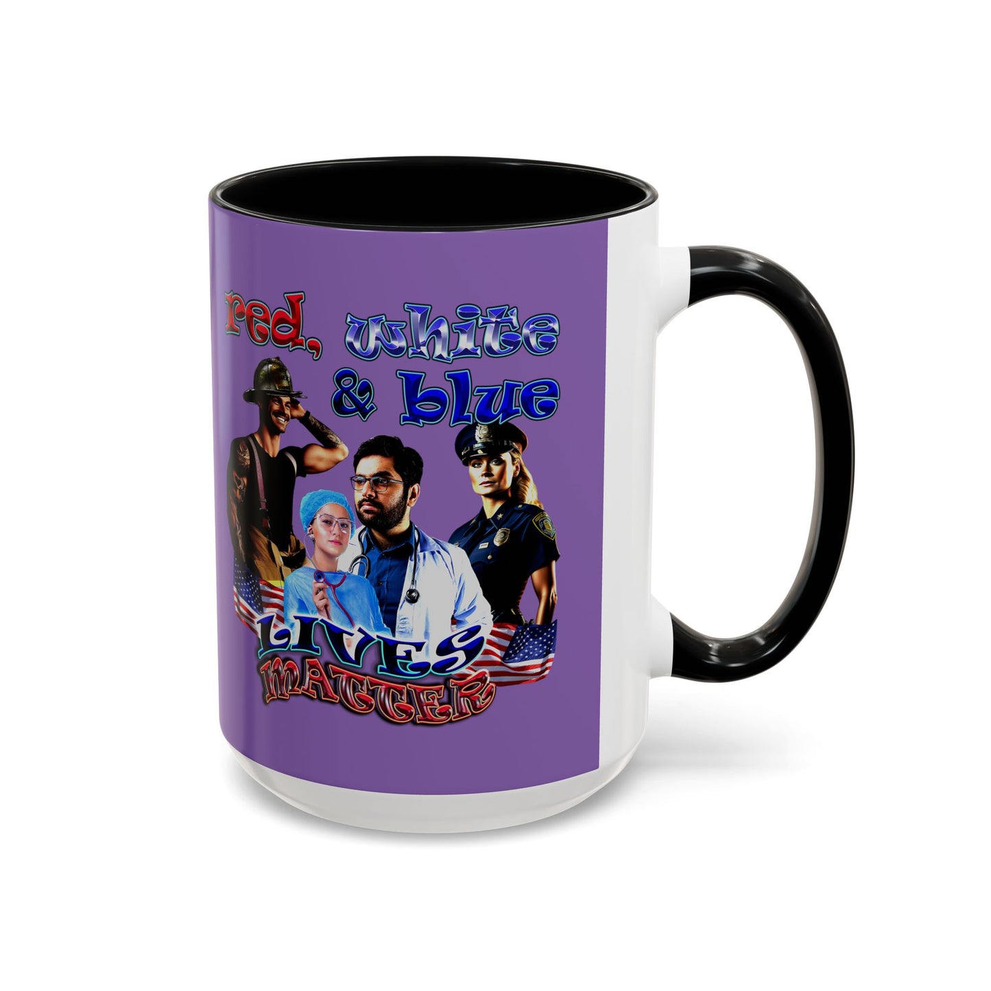 rw&b lives matter - Accent Mug (light purple)