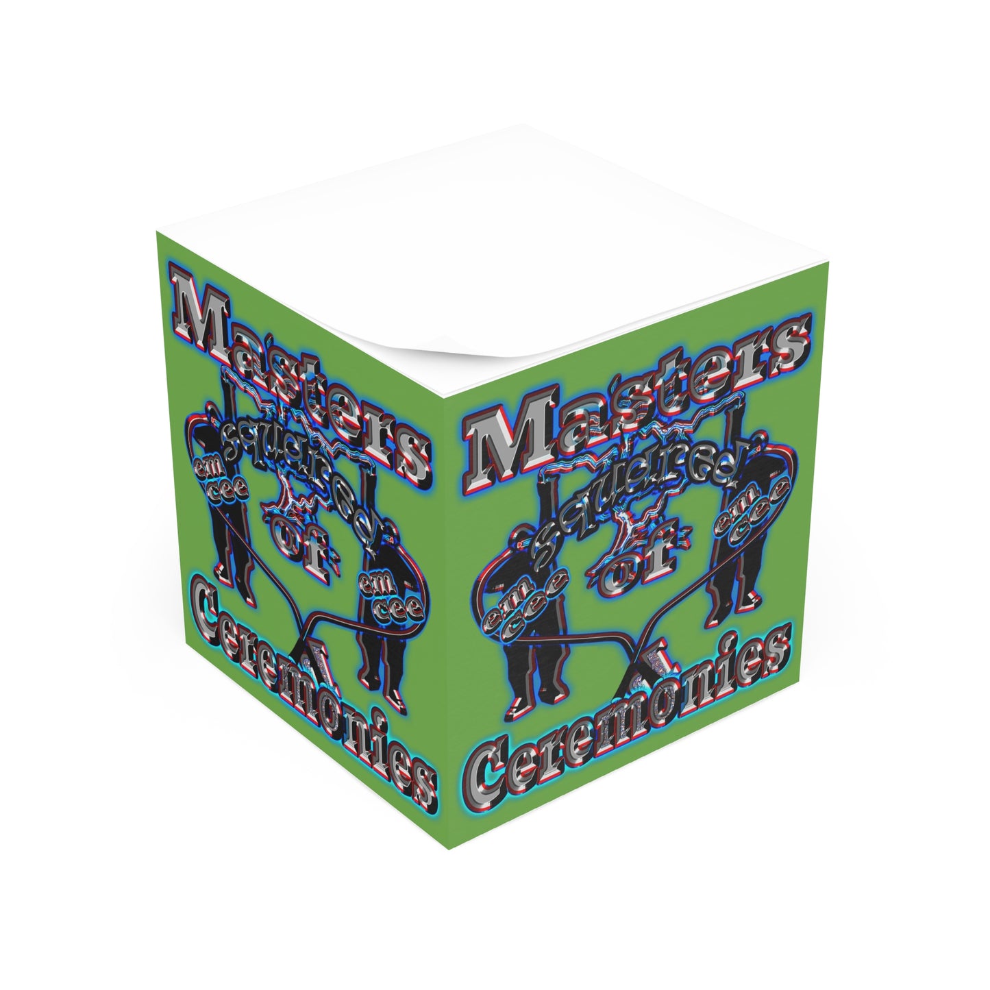 em cee squared - note cube (green)