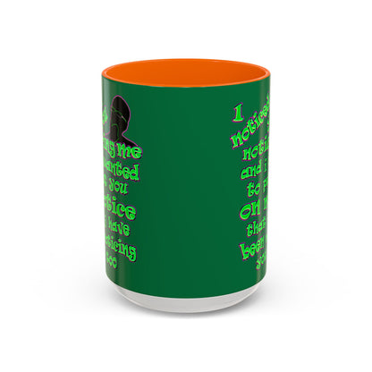 noticed you noticing - Accent Mug (dark green)