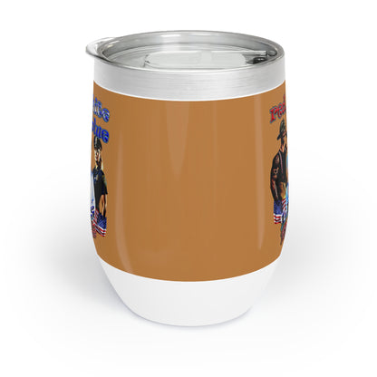 rw&b lives matter - Chill Wine Tumbler (light brown)