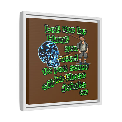 og - framed canvas art (brown)