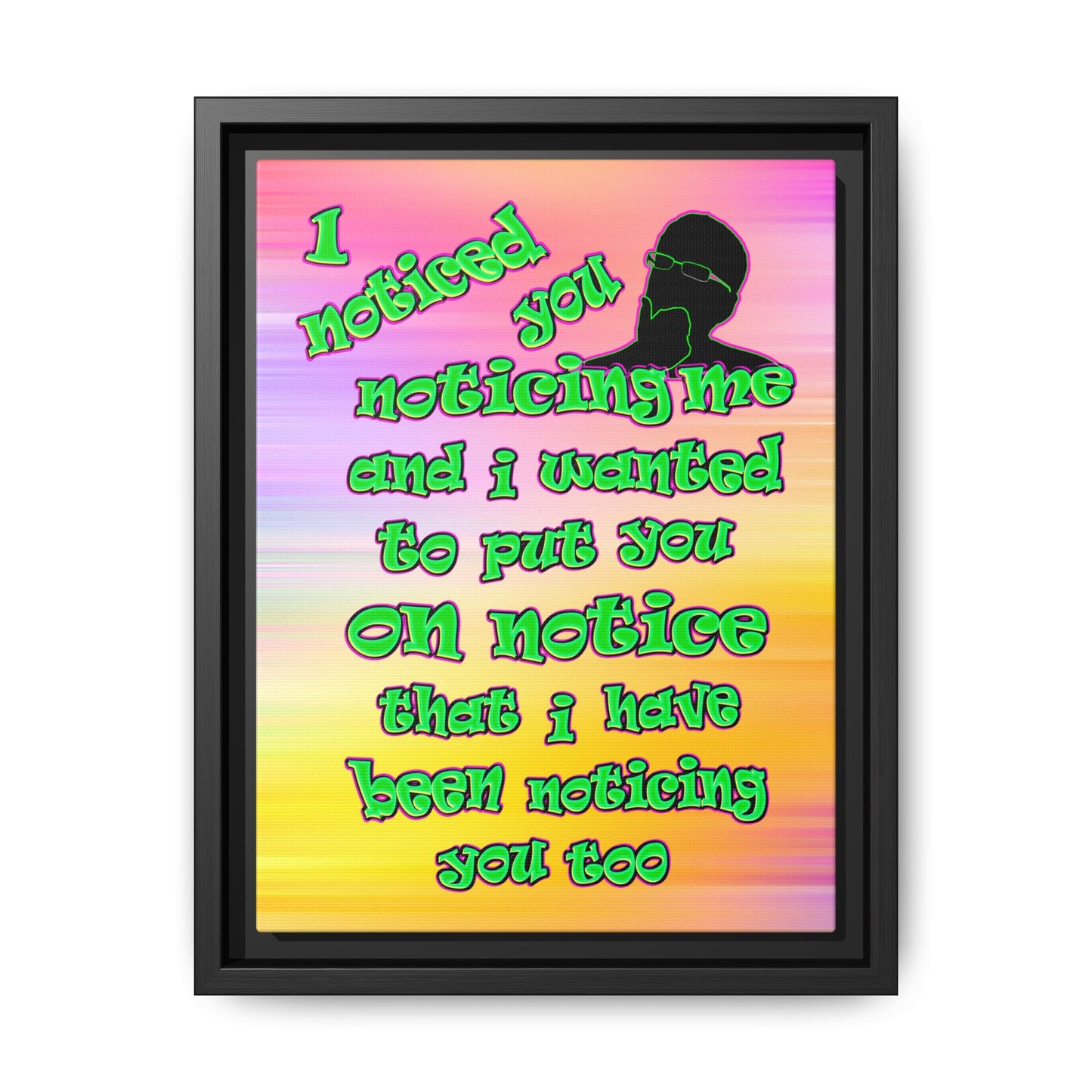 noticed you noticing - framed canvas art (color blur)